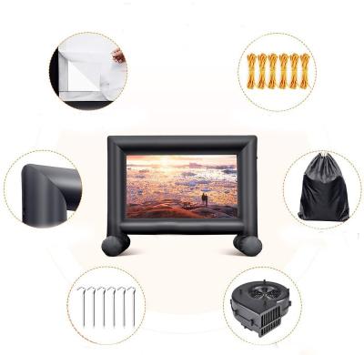 China Removable Inflatable Advertising Screen Garden Projection Movie Screen Outdoor Portable Inflatable Leisure Projector Screen for sale