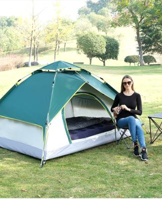 China Camouflage/field game outdoor automatic fast open portable large space hexagonal rainproof outdoor camping tent for sale