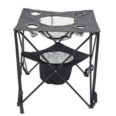 China Modern Outdoor Camping Folding Casual Beach With Cup Ring BBQ Portable Picnic Table for sale