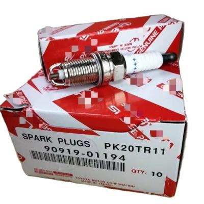 China Genuine Auto Parts Parts Spark Plug 90919-01194 Electrode PK20TR11 Two Spark Plugs For Ttoyota Corolla 9091901194 Automotive Spare Parts for sale