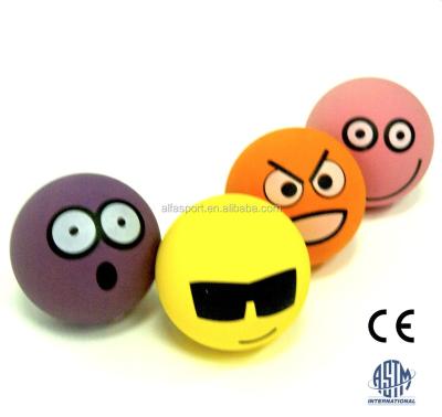 China Toy Hot Sale Rubber Soft High Rebound, 2016 Smiley Face Bounce Ball for sale