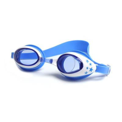 China Custom Logo Cute Funny Silicone Adjustable Anti Fog Super Kids Anti Fog Swimming Goggles for sale