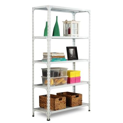 China Multi Function Household Sustainable Office Storage Gray Steel Racking Shelf With Logo for sale