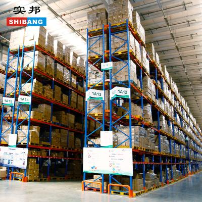 China Corrosion Protection Shibang Factory Direct Adjustable Heavy Duty Cross Beam Pallet Racking With Logo for sale