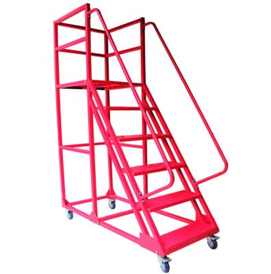 China Newest Design Insulation Ladders Good Quality Industrial Mobile Warehouse Racking Ladder for sale