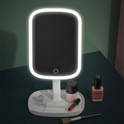 China M13 Battery Lighted Shower Shaving Power Lock Suction Makeup Mirror With Led Light for sale