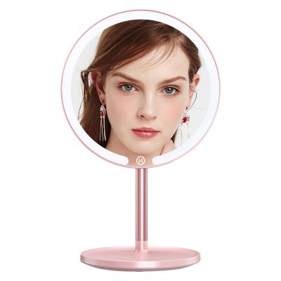 China M17 Lighted Selling Makeup Desktop Magnifying Cosmetic Mirror With Large Led Lighted for sale