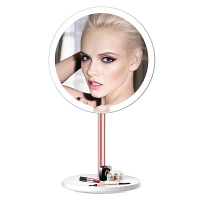 China M5 Korea Hot Item Lighted Touch Screen Makeup Mirror Portable Desk Led Light for sale