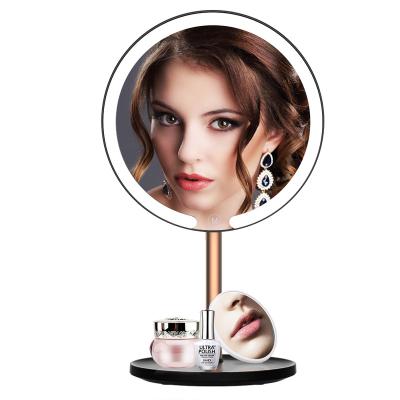 China Custom M5 Touch Lighted Led Makeup Table Mirror USB Natural Ring Light for sale