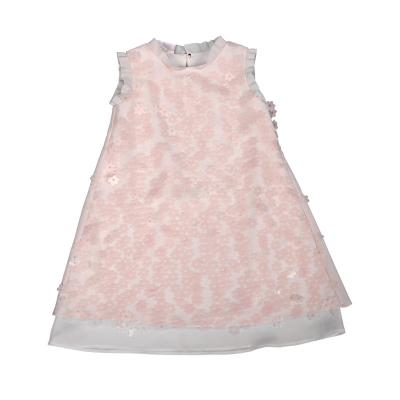 China Pink Pattern Outer Layer Of Washable Children's Dress Layered Dress for sale