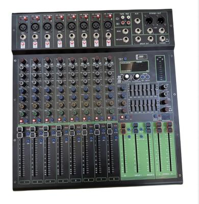 China Perfect Sound PK 8   8 channel   Audio Mixer Powerful 16 DPS Effect BT DJ Audio Mixer With USB Switch For Kar for sale