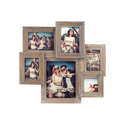 China Eco-Freindly Vintage Picture Frame Collag Photo Frame 11 PCS Rustic Wall Art Framed Picture for Wall or Table Inclusion for sale