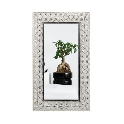 China CLASSIC wall mirror with pattern iron leaf floral-organ for sale