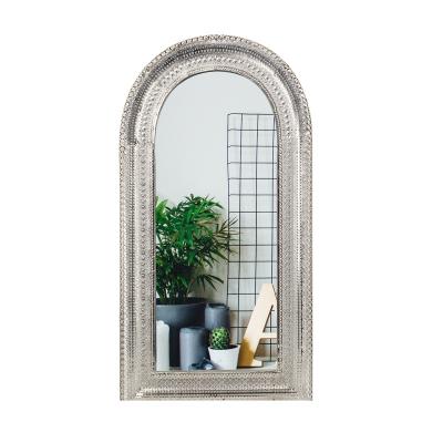 China CLASSIC wall mirror with pattern iron leaf floral-organ for sale