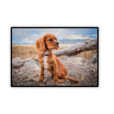 China Dog Oil Painting Canvas Art Work Wall Art Classic Decorative Framed Wall Painting for sale