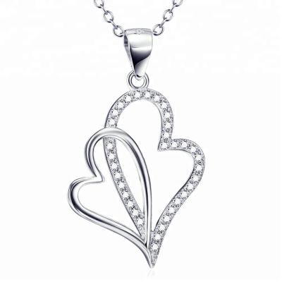 China Lead Necklace and Nickel Free 925 Italy Silver 925 Sterling Silver Heart Necklace Wholesale for sale