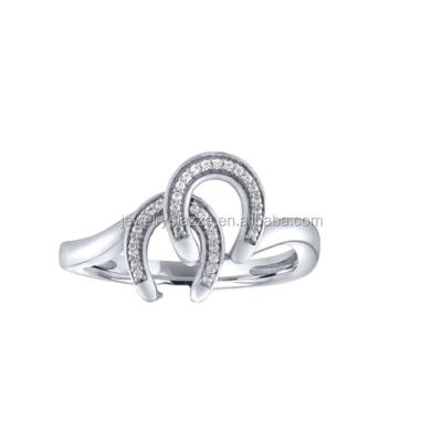 China Lead and Nickel Free Fashion Horse Lover Ring, 925 Sterling Silver Horseshoe Finger Ring, Unique Silver Jewelry for sale