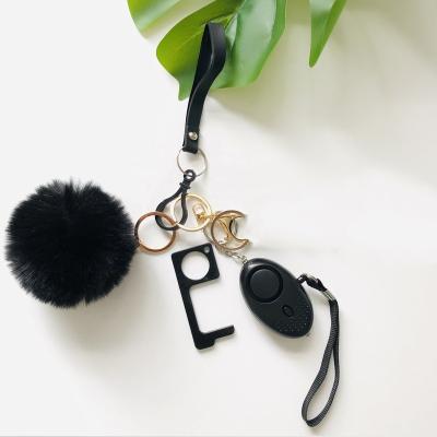 China Eco-Friendly Hot Sale Women Safety Protection Amazon Key Chain Tools With Alarm Window Breaker Door Opener Self Defense Key Chain For Women for sale