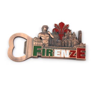 China 3D Refrigerator Magnets Firenze Souvenir 3D Fridge Magnets Magnet Beer Bottle Opener Magnet Wholesale Tourist Souvenir for sale