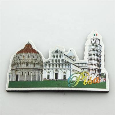 China Shape Amazon Hot Selling Professional Supplier Soft Aluminum Foil Magnet Made Souvenir Fridge Magnet Pisa Souvenir for sale