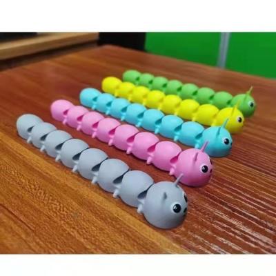 China Cute Silicone Cable Organizer Cable Holder Clip Cartoon Design for sale