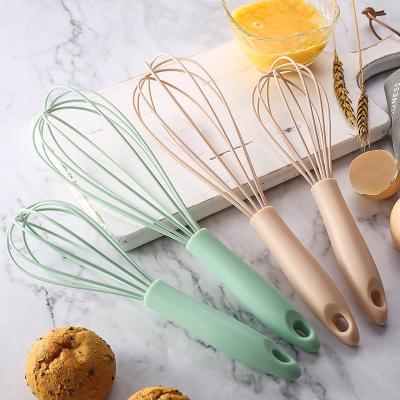 China Silicone Egg Beater Viable Stick Mini Egg Whisk For Blending Non Beating Stirring Cooking Baking for sale