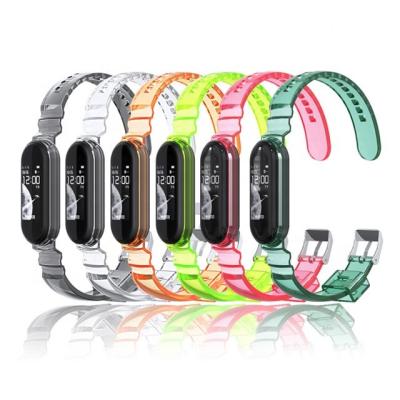 China Slicone MI Rubber Single Clear Band Replacement Waterproof Wrist Band 5 Color for sale