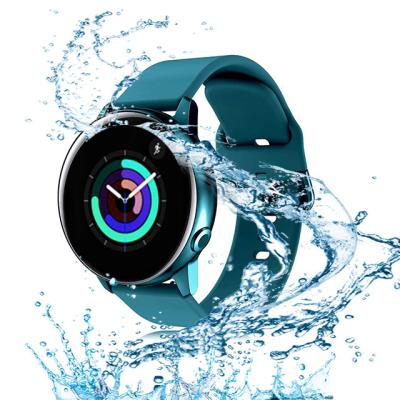 China Rubber Galaxy Watch Active 20mm for Samsung Galaxy Watch 2/42mm/3 41mm/Gear S2/Sport active band Active2 4 silicone strap smartwatch for sale