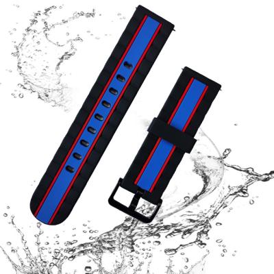 China Universal 20mm 22mm Silicone Watch Band Straps Various Colors Rubber Cartoon for sale