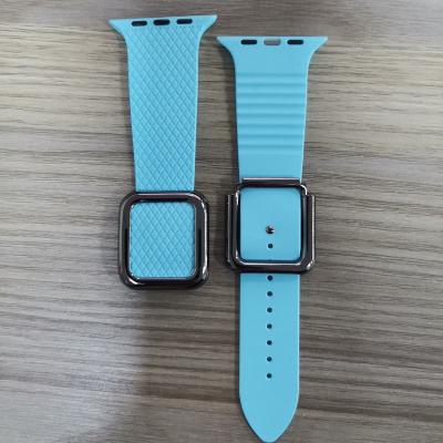 China New Unisex Apple Strap 6 5 4 3 21 Magnetic 38m 40m 42m 44m Apple Strap Buckle Belt Silicone Strap for sale