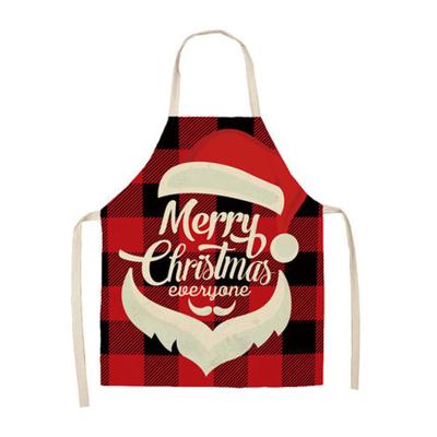 China Christmas Waterproof Sleeveless Canvas Apron Custom Fashion Ladies Baking Instruments Kitchen Apron Cafe Kitchen Ladies Cleaning Accessories for sale