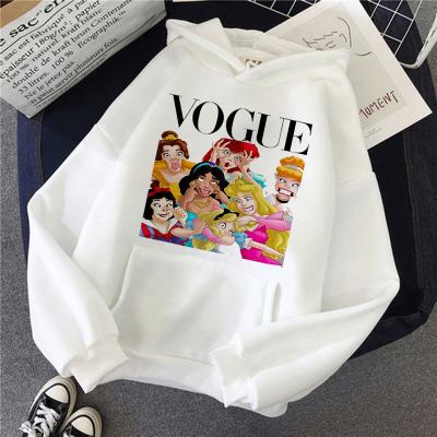 China Anti-wrinkle Factory OEM Girls Sweatshirts Funny Princess Pink Hoodie Hip Hop Pullover Polyester Cotton Hoodies for sale