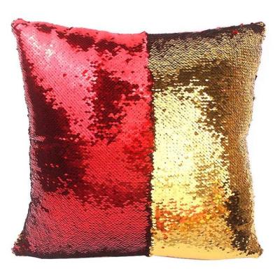 China PORTABLE High Quality Mermaid Pillows Two Tone Sequins Throw Cushion Cover DIY Case Double Sides Home Sofa Decorative Pillow Covers for sale