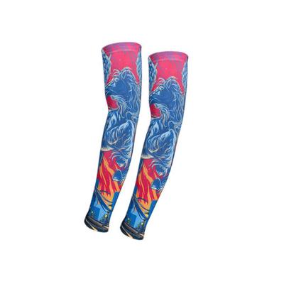 China Summer Breathable Silk Sun-Resistant Cuff Sleeve Ice Sports Fishing Outdoor Arm Guard China Chinese Zodiac Printed Sleeves for sale