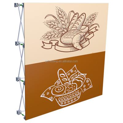 China 8 x 8ft Straight Tension Fabric Backdrop Booth View Pop Up Display Stand Aluminum Backdrop Rack HB-P02 for sale