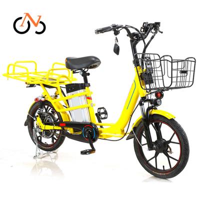 China Cheap Price China 400w 48v Popular Steel Battery Removable Delivery Electric Bike Adult for sale