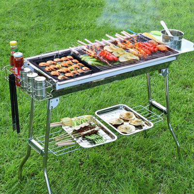 China Adjustable Wholesale Portable Smokeless Charcoal Grill Folding BBQ Grill Machine Garden Size Charcoal BBQ Grill Machine for sale