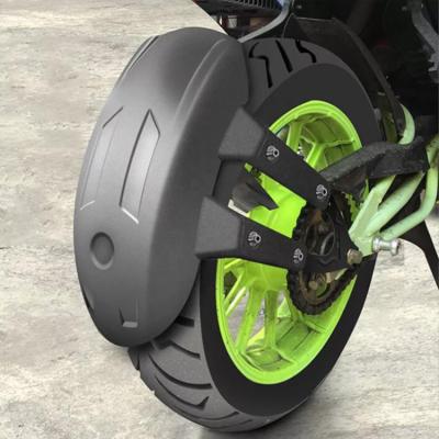 China Wholesale Universal Scooter Black Wheel PP Plastic 8.5 Inch Motorcycle Mudguards Rear Shock Absorber Splash Guard For Big Wheels Motorbike for sale