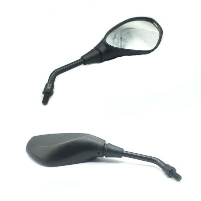 China Custom Black ABS+Aluminum Motorcycle Parts Scooty Motorcycle Rearview Rear View Mirror for sale