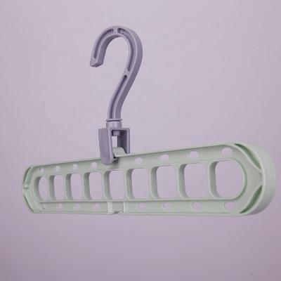 China Wholesale High Quality Creative Multifunctional Plastic Hanger Salon 9 Hole Hanger for sale