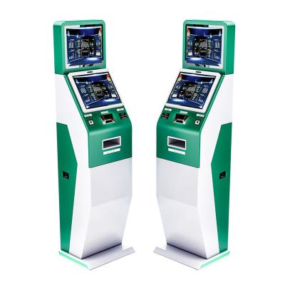 China Indoor Dual Screen Self Service Kiosk Report Printer Qr Scanner Touch Screen Payment Kiosk for sale