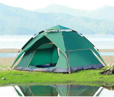 China Diagonal Tether Type 3-4 Person Camping Tent Automatic Outdoor Family Camping Tent Double Sunscreen Waterproof Portable Full Automatic Tent for sale