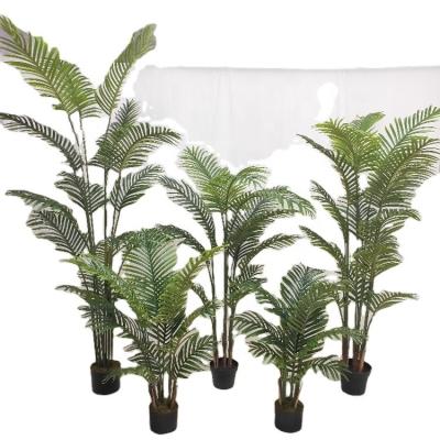 China China Wholesale Fireproof Indoor Outdoor Decorative Artificial Areca Palm Potted Plants for sale