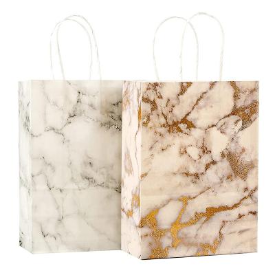 China Luxury Recycled Materials Boutique Marble Craft Drawstring Gift Cardboard Bag Custom Wrapping Shopping Paper Bag With Your Logo Recyclable for sale