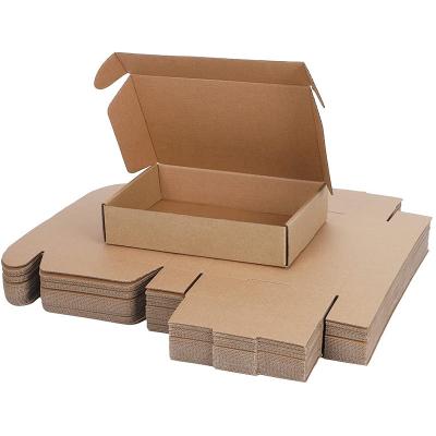 China 200*140*40mm handmade e-commerce b2c [Instock MOQ100pcs] recyclable kraft brown kraft paper corrugated mailing box for sale