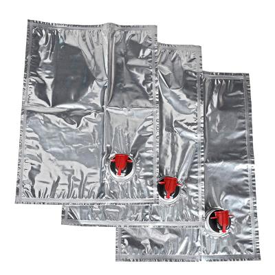 China Barrier 5L 10L 3L Filling Aluminum Foil Laminated Plastic Wine Package Packing Storage Supply Bag In Boxes Spout Pouch Packing for sale