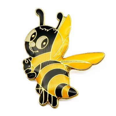 China China Factory Price Cheap Wholesale Metal Cute Bee Type Pin Badge for sale