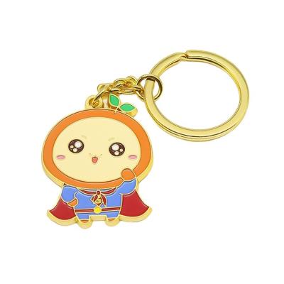 China Promotion Gift Wholesale Zinc Alloy Key Chain Metal Material Gold Hard And Soft Enamel Keychain for sale