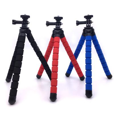 China High Quality Universal PORTABLE Mini Tripod Tripod Brackets Octopus Sponge Stand For Gopro Mobile Phone Gopro Camera for sale