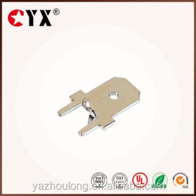 China Brass 6.3mm PCB tab terminals,brass tin plated terminals connectors for sale